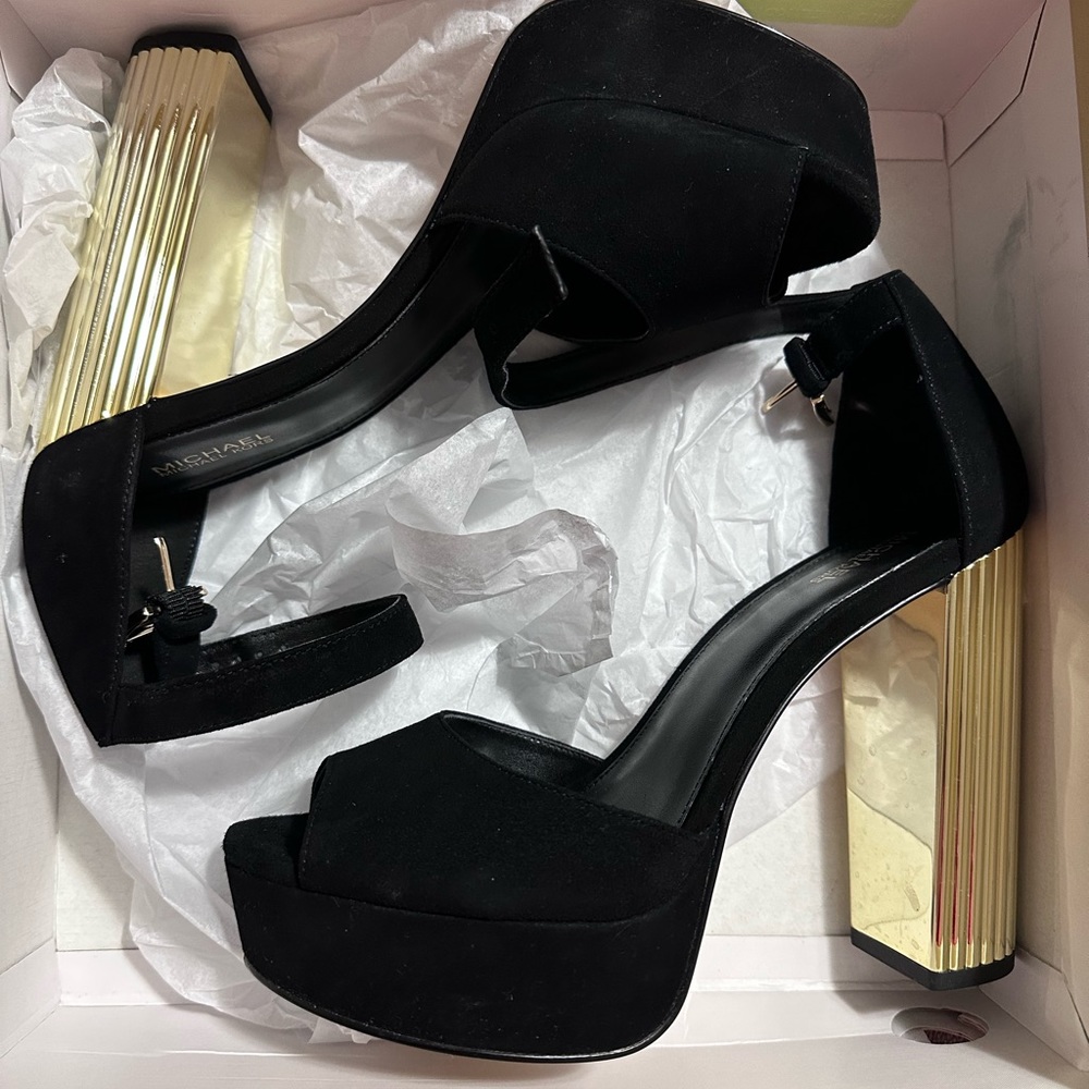 Micheal Kors suede porter ankle strap